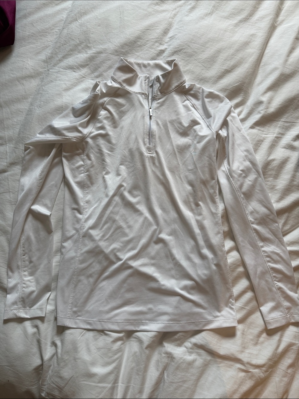 Lady Hagen White Long Sleeve 1/4 Zip Size XS